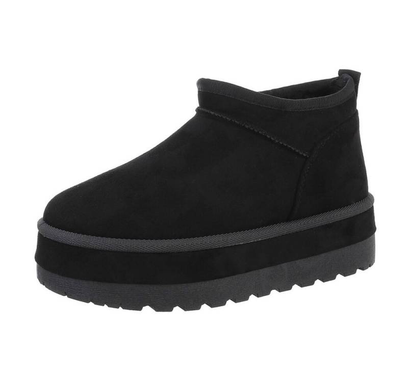 Ital-Design Damen Snowboots Freizeit Snowboots (87451911) Flach Stiefeletten in Schwarz von Ital-Design