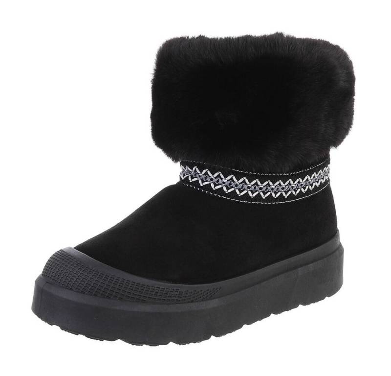 Ital-Design Damen Snowboots Freizeit Snowboots (87531762) Flach Stiefeletten in Schwarz von Ital-Design