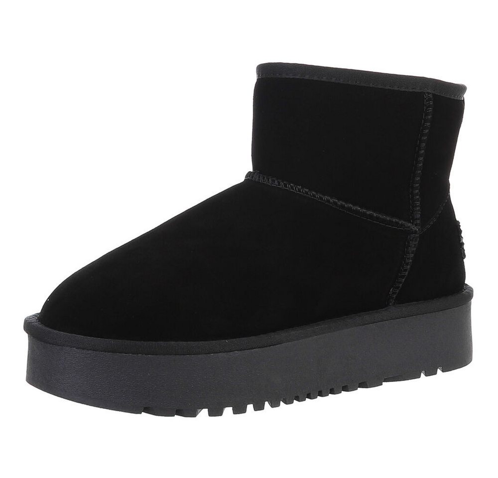 Ital-Design Damen Snowboots Freizeit Snowboots (88519327) Flach Stiefeletten in Schwarz von Ital-Design