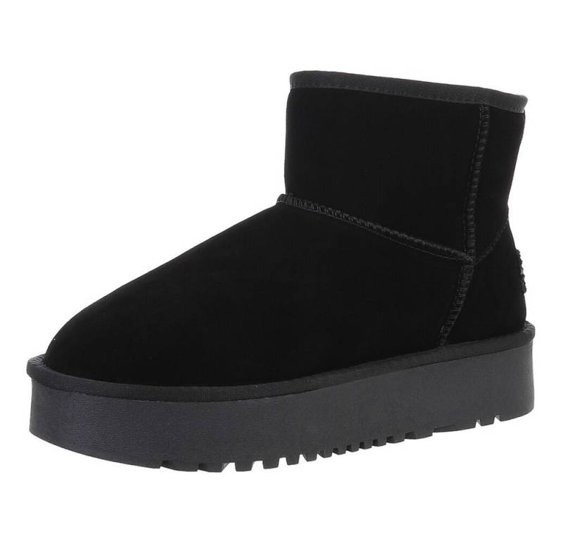 Ital-Design Damen Snowboots Freizeit Snowboots (88519326) Flach Stiefeletten in Schwarz von Ital-Design