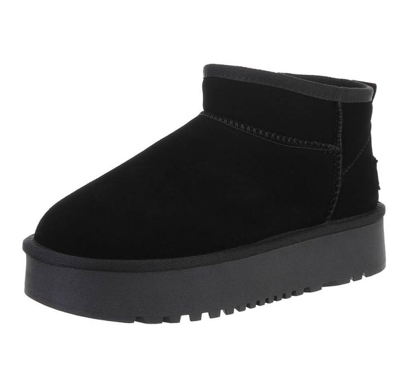 Ital-Design Damen Snowboots Freizeit Snowboots (88519346) Flach Stiefeletten in Schwarz von Ital-Design