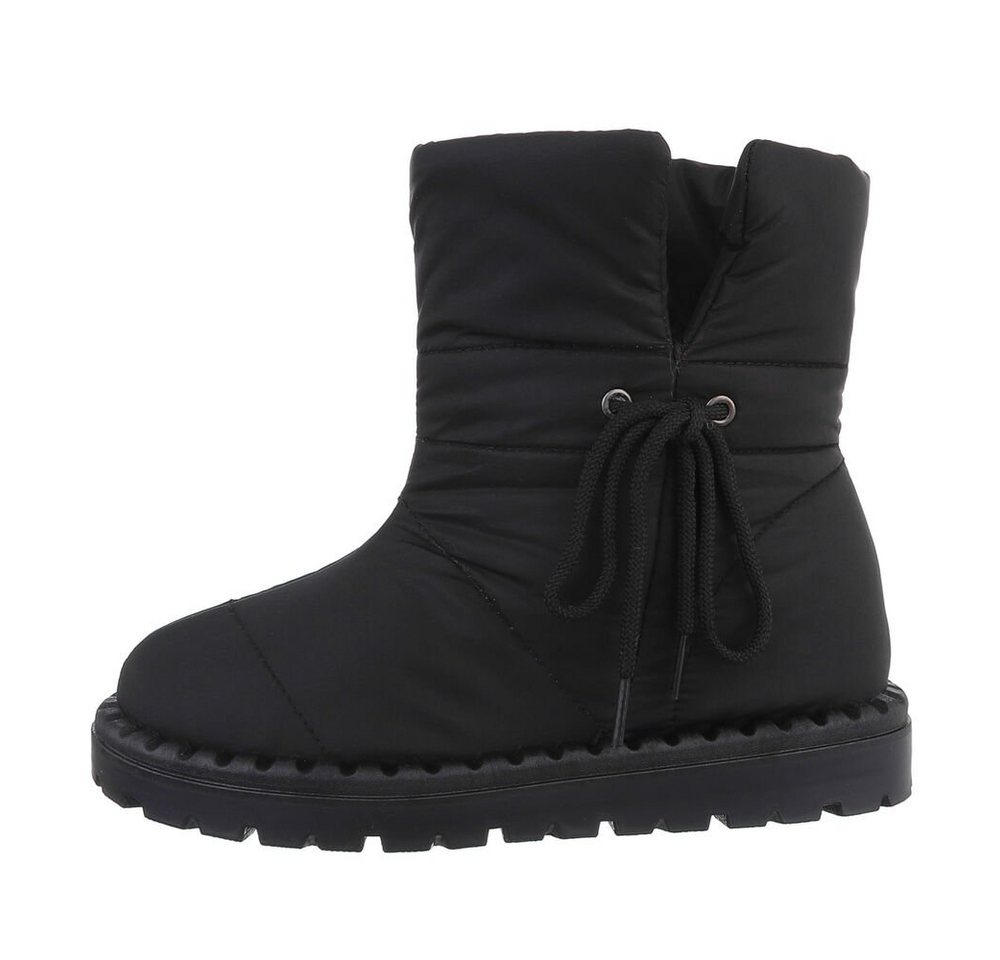 Ital-Design Damen Snowboots Freizeit Snowboots Flach Flache Stiefeletten in Schwarz Ital-Design Damen Snowboots Freizeit Snowboots Flach Flache Stiefeletten in Schwarz von Ital-Design
