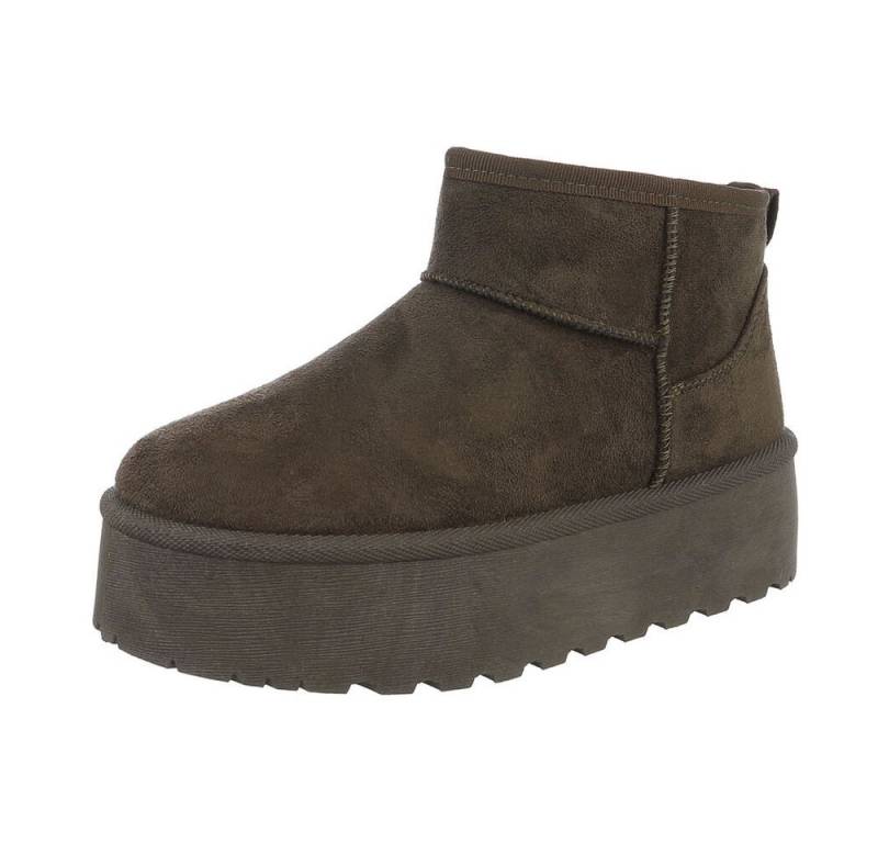 Ital-Design Damen Snowboots Freizeit Snowboots Plateaustiefeletten Snowboots von Ital-Design