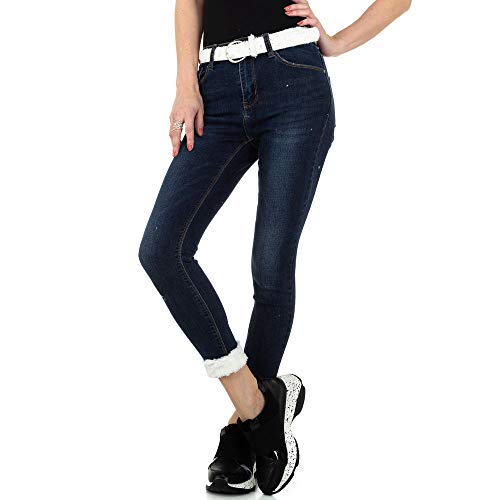 Ital Design Damen Used Look Jeans Jeans M.Sara Denim Gr. 27 Dunkelblau von Ital Design