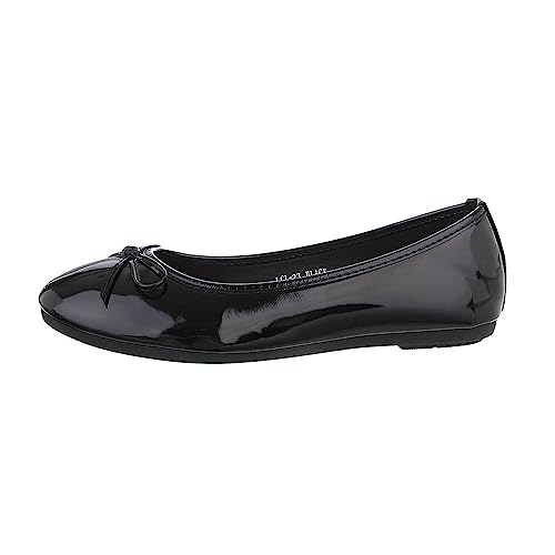 Ital Design Damenschuhe Ballerinas Klassische Ballerinas, LCL-23-, Kunstleder, Schwarz, Gr. 37 von Ital Design