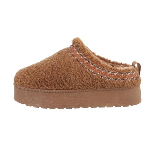 Ital Design Damenschuhe Freizeitschuhe Hausschuhe, CY-58-, Textil, Camel, Gr. 36 von Ital Design