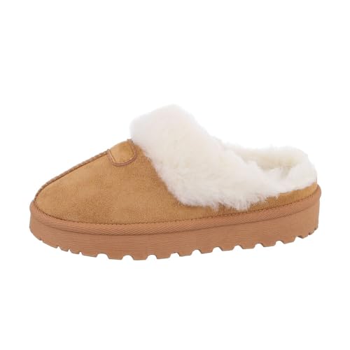 Ital Design Damenschuhe Freizeitschuhe Hausschuhe, LX23-003-, Textil, Camel, Gr. 39 von Ital Design