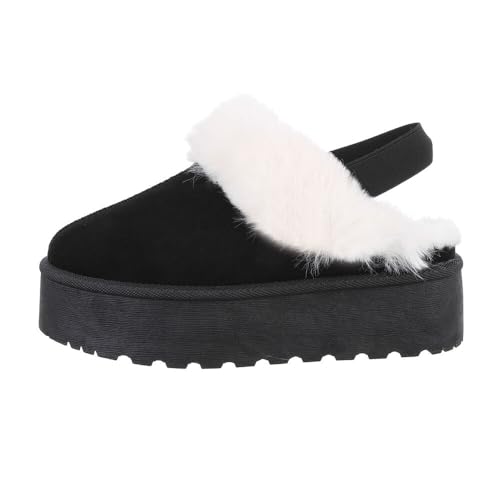 Ital Design Damenschuhe Freizeitschuhe Hausschuhe, WL-009-, Textil, Schwarz, Gr. 37 von Ital Design