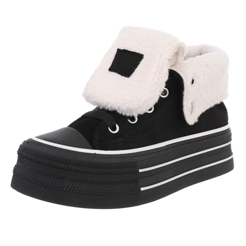 Ital Design Damenschuhe Freizeitschuhe Sneakers High, 25807-, Textil, Schwarz, Gr. 38 von Ital Design