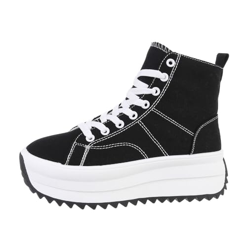 Ital Design Damenschuhe Freizeitschuhe Sneakers High, LT230-3-, Textil, Schwarz Weiß, Gr. 41 Ital Design Damenschuhe Freizeitschuhe Sneakers High, LT230-3-, Textil, Schwarz Weiß, Gr. 41 von Ital Design