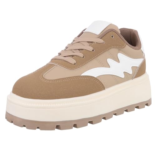 Ital Design Damenschuhe Freizeitschuhe Sneakers Low, 25802-, Kunstleder, Hellbraun Beige, Gr. 38 Ital Design Damenschuhe Freizeitschuhe Sneakers Low, 25802-, Kunstleder, Hellbraun Beige, Gr. 38 von Ital Design