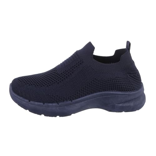 Ital Design Damenschuhe Freizeitschuhe Sneakers Low, 813-1-, Textil, Dunkelblau, Gr. 37 von Ital Design