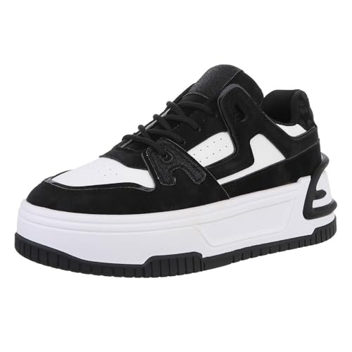 Ital Design Damenschuhe Freizeitschuhe Sneakers Low, A-113-1-, Kunstleder, Schwarz Weiß, Gr. 41 von Ital Design