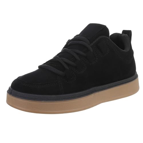 Ital Design Damenschuhe Freizeitschuhe Sneakers Low, AD04-, Textil, Schwarz, Gr. 38 von Ital Design