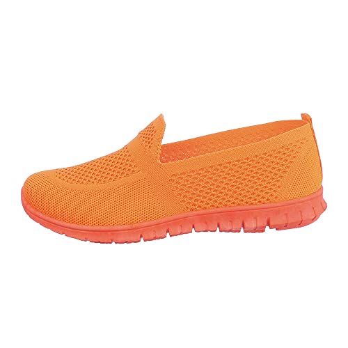 Ital Design Damenschuhe Freizeitschuhe Sneakers Low, TA-211-, Textil, Orange, Gr. 36 von Ital Design