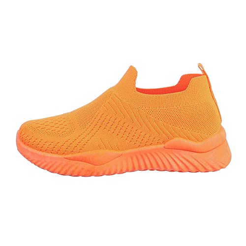 Ital Design Damenschuhe Freizeitschuhe Sneakers Low, TA-225-, Textil, Orange, Gr. 38 von Ital Design