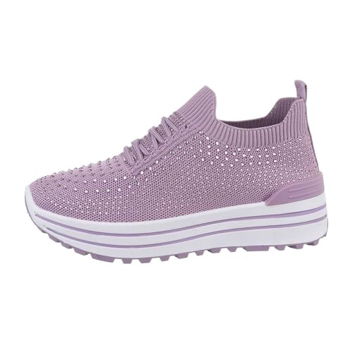 Ital Design Damenschuhe Freizeitschuhe Sneakers Low, TA-270-, Textil, Lila, Gr. 38 von Ital Design