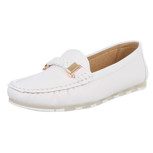 Ital Design Damenschuhe Halbschuhe Mokassins, 2048-, Kunstleder, Weiß, Gr. 37 Ital Design Damenschuhe Halbschuhe Mokassins, 2048-, Kunstleder, Weiß, Gr. 37 von Ital Design