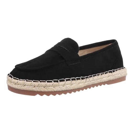 Ital Design Damenschuhe Halbschuhe Mokassins, LT230-11-, Textil, Schwarz, Gr. 39 von Ital Design