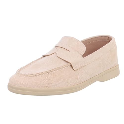 Ital Design Damenschuhe Halbschuhe Mokassins, TC-30-, Textil, Beige, Gr. 40 Ital Design Damenschuhe Halbschuhe Mokassins, TC-30-, Textil, Beige, Gr. 40 von Ital Design