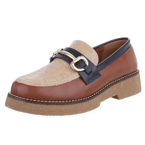 Ital Design Damenschuhe Halbschuhe Mokassins, TC-31-, Kunstleder, Beige Braun, Gr. 40 Ital Design Damenschuhe Halbschuhe Mokassins, TC-31-, Kunstleder, Beige Braun, Gr. 40 von Ital Design