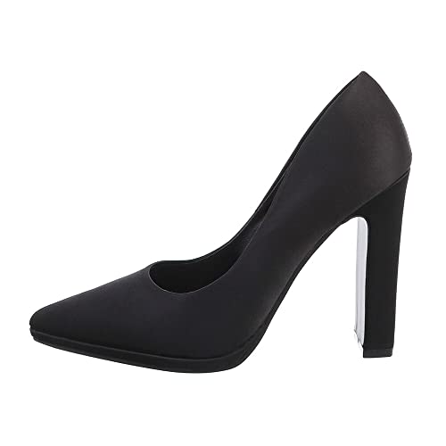 Ital Design Damenschuhe Pumps High Heel Pumps, 1139-, Textil, Schwarz, Gr. 37 von Ital Design