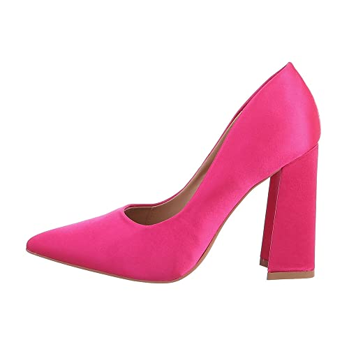 Ital Design Damenschuhe Pumps High Heel Pumps, 9820-, Textil, Pink, Gr. 38 von Ital Design