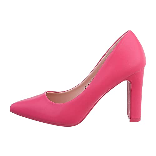 Ital Design Damenschuhe Pumps High Heel Pumps, BO-191-, Kunstleder, Pink, Gr. 36 von Ital Design