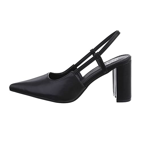 Ital Design Damenschuhe Pumps High Heel Pumps, LOLA5050-, Kunstleder, Schwarz, Gr. 38 von Ital Design