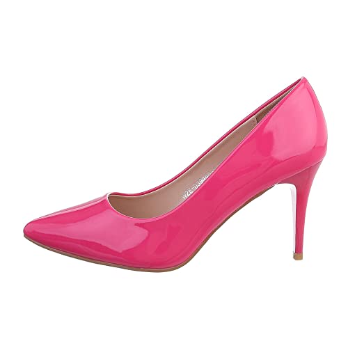 Ital Design Damenschuhe Pumps High Heel Pumps, W2E-D39446-3-, Kunstleder, Pink, Gr. 36 von Ital Design