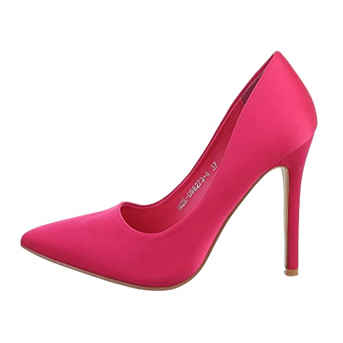 Ital Design Damenschuhe Pumps High Heel Pumps, W2E-D98273-4-, Textil, Pink, Gr. 39 von Ital Design