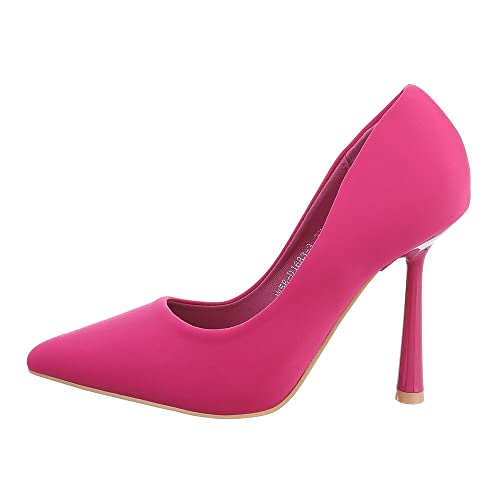 Ital Design Damenschuhe Pumps High Heel Pumps, W5B-D1683-3-, Textil, Pink, Gr. 40 von Ital Design