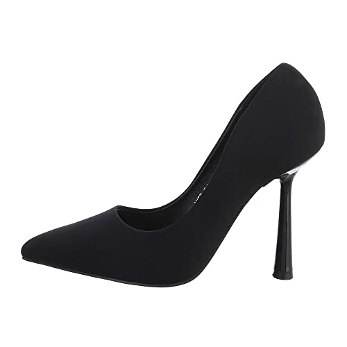 Ital Design Damenschuhe Pumps High Heel Pumps, W5B-D1683-3-, Textil, Schwarz, Gr. 38 von Ital Design