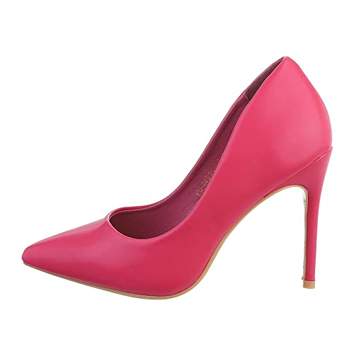 Ital Design Damenschuhe Pumps High Heel Pumps, YU-090-, Kunstleder, Pink, Gr. 37 von Ital Design