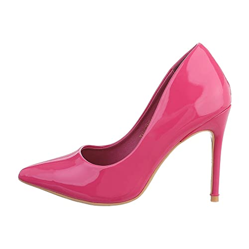 Ital Design Damenschuhe Pumps High Heel Pumps, YU-091-, Kunstleder, Pink, Gr. 37 von Ital Design