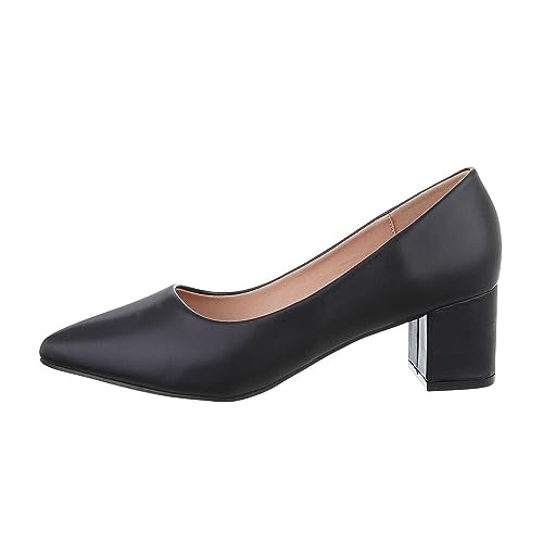 Ital Design Damenschuhe Pumps Klassische Pumps, CIC-309-, Kunstleder, Schwarz, Gr. 38 von Ital Design