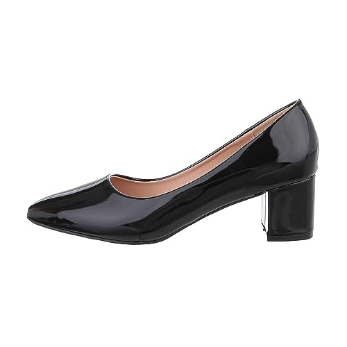 Ital Design Damenschuhe Pumps Klassische Pumps, CIC-312-, Kunstleder, Schwarz, Gr. 38 von Ital Design