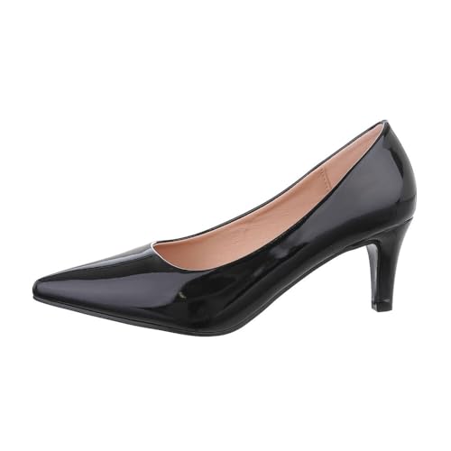 Ital Design Damenschuhe Pumps Klassische Pumps, CIC-314-, Kunstleder, Schwarz, Gr. 37 von Ital Design