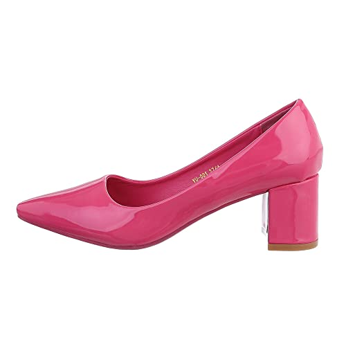 Ital Design Damenschuhe Pumps Klassische Pumps, YU-001-, Kunstleder, Pink, Gr. 37 von Ital Design