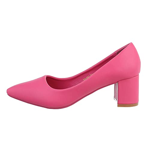 Ital Design Damenschuhe Pumps Klassische Pumps, YU-081-, Kunstleder, Pink, Gr. 37 von Ital Design