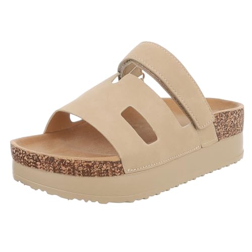 Ital Design Damenschuhe Sandalen & Sandaletten Keilsandaletten, DM473-, Kunstleder, Beige, Gr. 38 Ital Design Damenschuhe Sandalen & Sandaletten Keilsandaletten, DM473-, Kunstleder, Beige, Gr. 38 von Ital Design