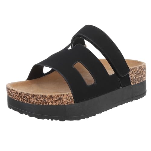 Ital Design Damenschuhe Sandalen & Sandaletten Keilsandaletten, DM473-, Kunstleder, Schwarz, Gr. 38 Ital Design Damenschuhe Sandalen & Sandaletten Keilsandaletten, DM473-, Kunstleder, Schwarz, Gr. 38 von Ital Design