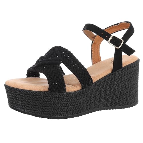 Ital Design Damenschuhe Sandalen & Sandaletten Keilsandaletten, LOLO21-, Kunstleder, Schwarz, Gr. 37 Ital Design Damenschuhe Sandalen & Sandaletten Keilsandaletten, LOLO21-, Kunstleder, Schwarz, Gr. 37 von Ital Design