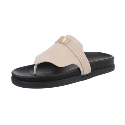 Ital Design Damenschuhe Sandalen & Sandaletten Pantoletten, LOLA6061-, Kunstleder, Beige, Gr. 39 Ital Design Damenschuhe Sandalen & Sandaletten Pantoletten, LOLA6061-, Kunstleder, Beige, Gr. 39 von Ital Design
