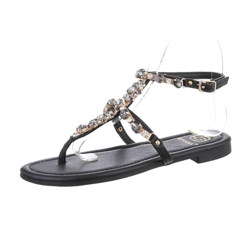 Ital Design Damenschuhe Sandalen & Sandaletten Riemchensandalen, CD304-, Kunstleder, Schwarz, Gr. 38 Ital Design Damenschuhe Sandalen & Sandaletten Riemchensandalen, CD304-, Kunstleder, Schwarz, Gr. 38 von Ital Design