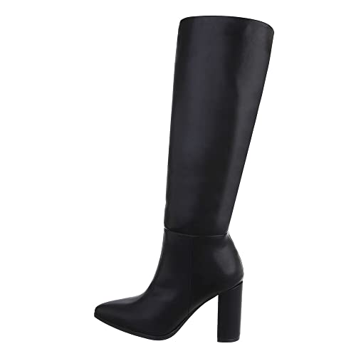 Ital Design Damenschuhe Stiefel High-Heel Stiefel, 3872-, Kunstleder, Schwarz, Gr. 36 von Ital Design