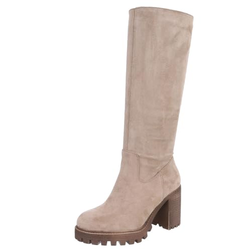 Ital Design Damenschuhe Stiefel High-Heel Stiefel, DES618S-, Textil, Hellbraun, Gr. 40 Ital Design Damenschuhe Stiefel High-Heel Stiefel, DES618S-, Textil, Hellbraun, Gr. 40 von Ital Design