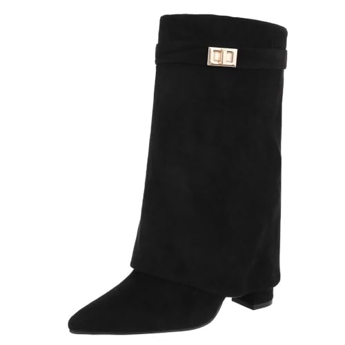 Ital Design Damenschuhe Stiefel High-Heel Stiefel, LA3116-, Textil, Schwarz, Gr. 38 von Ital Design