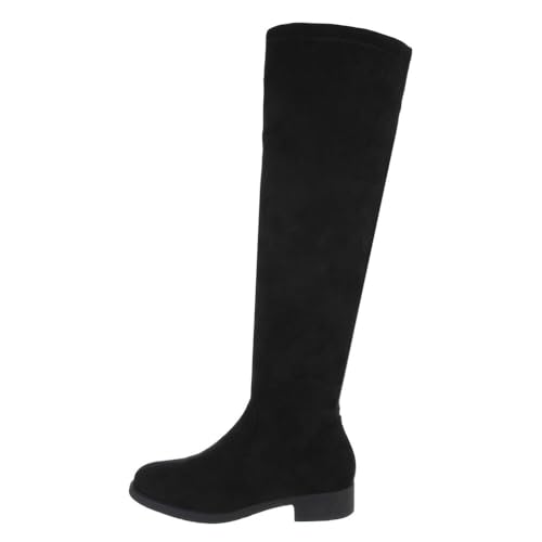 Ital Design Damenschuhe Stiefel Overknees, 4339-, Textil, Schwarz, Gr. 41 von Ital Design