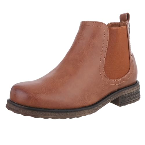 Ital Design Damenschuhe Stiefeletten Chelsea Boots, 1575-PA-, Kunstleder, Camel, Gr. 37 Ital Design Damenschuhe Stiefeletten Chelsea Boots, 1575-PA-, Kunstleder, Camel, Gr. 37 von Ital Design